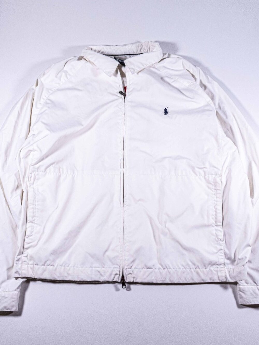 Vintage Polo Ralph Lauren Bi Swing Zip Jacket Mens XL White Windbreaker Y2K